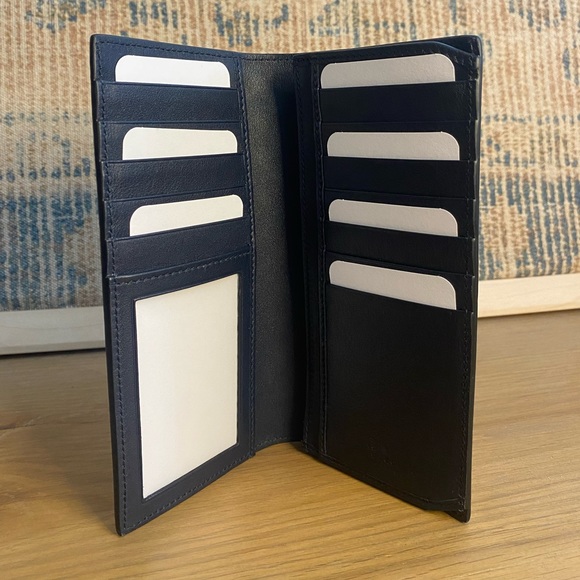 Navy Blue Leather Gucci Long wallet Guccissima - Picture 6 of 6